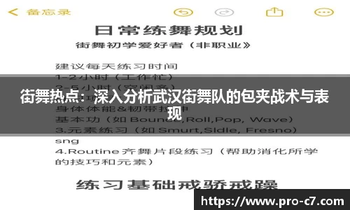 街舞热点：深入分析武汉街舞队的包夹战术与表现